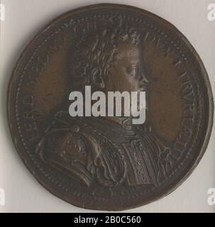 Michele Mazzafirri, Ferdinand i de'Medici, 1588, bronze, 1 7/8 po. (4,7 cm) Banque D'Images