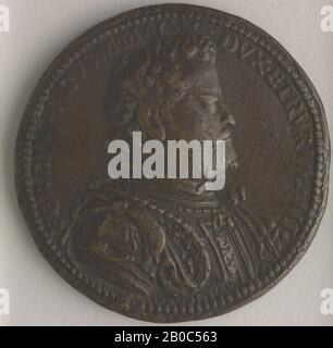 Michele Mazzafirri, Ferdinand i de'Medici, 1588, bronze, 1 11/16 po. (4,3 cm) Banque D'Images