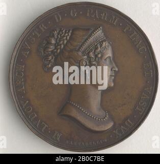 Giovanni Antonio Santarelli, Marie Louise, s.d., bronze, 1 5/8 po. (4,1 cm) Banque D'Images