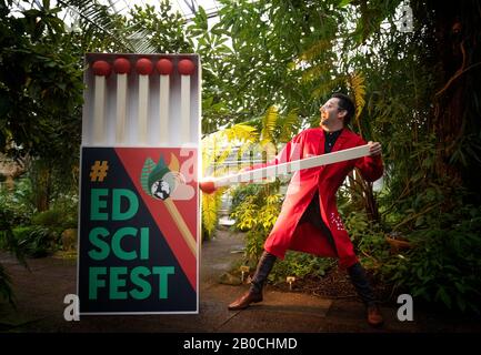 Conor Ellis, membre de l'équipe créative, lors du lancement du programme du Festival scientifique d'Édimbourg 2020 au Royal Botanic Garden, à Édimbourg. Photo PA. Date De L'Image: Jeudi 20 Février 2020. Voir l'histoire de PA SCOTLAND Science. Crédit photo devrait lire: Jane Barlow/PA Fil Banque D'Images