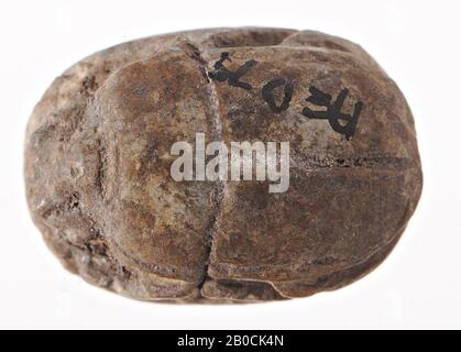 Scarab, inscription, illisible, phoque, scarabée, foi, 1,5 cm, Egypte Banque D'Images