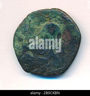 Antiquité classique, pièce de monnaie, folis, métal, bronze, diamètre, 2,3 cm, byzantin 1071-1078, Turquie Banque D'Images