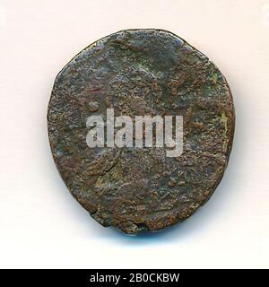 Antiquité classique, pièce de monnaie, folis, métal, bronze, diamètre, 2,3 cm, byzantin 1071-1078, Turquie Banque D'Images