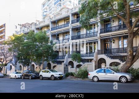 Styles De Logement Australiens, Victorian, Potts Point, Sydney. Banque D'Images