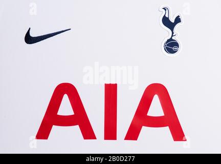 Gros Plan Sur Tottenham Hotspur Nike Home Kit 2019/20. Banque D'Images