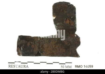Pays-Bas Moyen âge, partie de bande, avec bande de croix, fer, 5.0 x 4.0 cm, x, Pays-Bas, Utrecht, Wijk bij Duurstede, Wijk bij Duurstede, Dorestad Banque D'Images