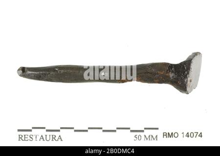 Pays-Bas Moyen âge, crochet mural, fer, 6,2 x 1,3 cm, x, Pays-Bas, Utrecht, Wijk bij Duurstede, Wijk bij Duurstede, Dorestad Banque D'Images