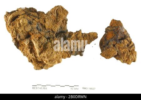 Pays-Bas Moyen âge, partie de chaîne, 8 maillons en forme de fer, 8,5 x 6,0 cm, x, Pays-Bas, Utrecht, Wijk bij Duurstede, Wijk bij Duurstede, Dorestad Banque D'Images