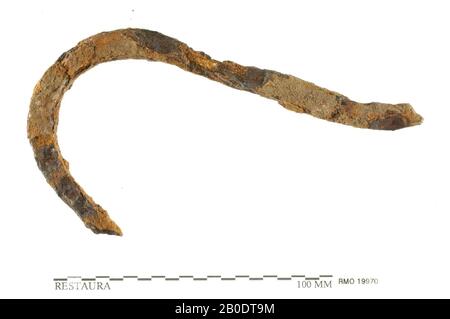 Pays-Bas Moyen âge, partie de crochet, fer, 13.9 x 7.5 cm, x, Pays-Bas, Utrecht, Wijk bij Duurstede, Wijk bij Duurstede, Dorestad Banque D'Images