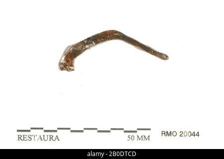 Pays-Bas Moyen âge, partie de clou, fer, 4.1 x 0.9 cm, x, Pays-Bas, Utrecht, Wijk bij Duurstede, Wijk bij Duurstede, Dorestad Banque D'Images