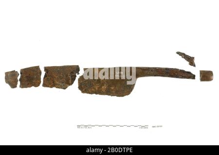 Pays-Bas Moyen âge, couteau, fer, 27,3 x 4,5 cm, x, Pays-Bas, Utrecht, Wijk bij Duurstede, Wijk bij Duurstede, Dorestad Banque D'Images