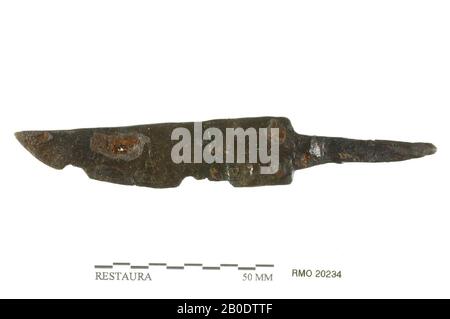 Pays-Bas Moyen âge, couteau, fer, 11,8 x 1,9 cm, x, Pays-Bas, Utrecht, Wijk bij Duurstede, Wijk bij Duurstede, Dorestad Banque D'Images