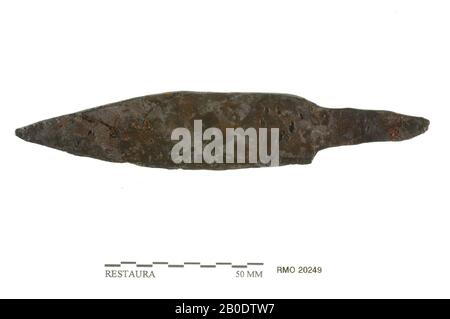 Pays-Bas Moyen âge, couteau, fer, 13,0 x 2,5 cm, x, Pays-Bas, Utrecht, Wijk bij Duurstede, Wijk bij Duurstede, Dorestad Banque D'Images