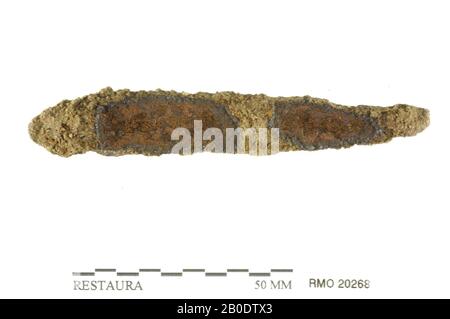 Pays-Bas Moyen âge, couteau, fer, 8,9 x 1,4 cm, x, Pays-Bas, Utrecht, Wijk bij Duurstede, Wijk bij Duurstede, Dorestad Banque D'Images