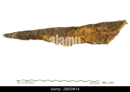 Pays-Bas Moyen âge, partie de point, avec arbre, fer, 14,9 x 2,7 cm, x, Pays-Bas, Utrecht, Wijk bij Duurstede, Wijk bij Duurstede, Dorestad Banque D'Images