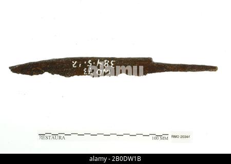Pays-Bas Moyen âge, couteau, fer, 16,0 x 1,5 cm, x, Pays-Bas, Utrecht, Wijk bij Duurstede, Wijk bij Duurstede, Dorestad Banque D'Images