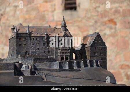 Une image du célèbre château de Marburg Allemagne Banque D'Images