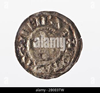 Pays-Bas Moyen âge, pièce, Lotharius I, métal, argent, vmec 840-855, Pays-Bas, Drenthe, Meppel, Meppel Banque D'Images