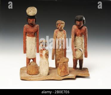 Brasserie, modèle, petite sculpture, modèle de groupe, bois, 24,2 x 10,9 x 25 cm, Moyen-Royaume, Egypte Banque D'Images