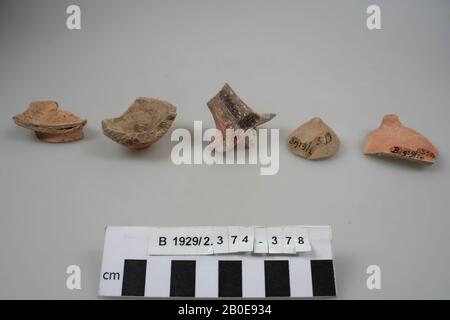 Ancien Proche-Orient, shard, faïence, 6 cm, emplacement, Israël Banque D'Images