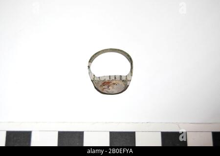 Bague, bague, métal, bronze, pierre, 1,1 cm, ø 2 cm, Iran Banque D'Images