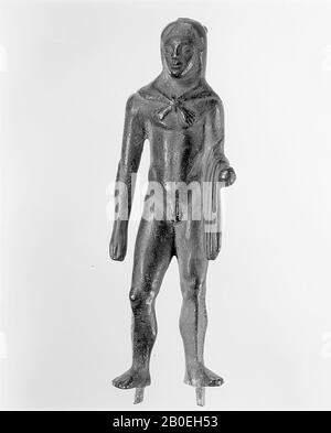 Antiquité classique, figure, figure masculine, bronze, 11,3 x 3,8 x 2,5 cm Banque D'Images