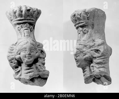 Figurine, fragment, tête, faïence, terre cuite, 6 cm, romaine 25 Banque D'Images