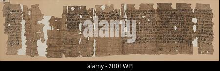 Livre de la mort, livre de respiration, Petamenope, A: Méthode de cadrage: Collé sur papier blanc et carton derrière verre unique, Ci-Dessus est à l'encre moderne le numéro 36., B: Classification, 1. Nombre de colonnes : 3 colonnes, i) 12 lignes, pas de rubrum, dégâts dans chaque ligne, II) 7 lignes, pas de rubrum, dégâts dans chaque ligne, III) 14 lignes, pas de rubrum, dommages dans chaque ligne, 2. Écriture : hiérarchique, 3. Encre couleur : noir, 4. Sens de lecture : de droite à gauche, 5. Nombre de vignettes aucune, 6. Couleur: -, C: Description, Éventuellement les deux fragments à gauche doivent être placés à droite, au début de la Banque D'Images