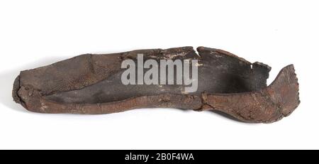 Chaussure droite en cuir, chaussure, bio, cuir, roman 319-323 AD, Pays-Bas, Noord-Brabant, Deurne, Helenaveen, de Peel Banque D'Images