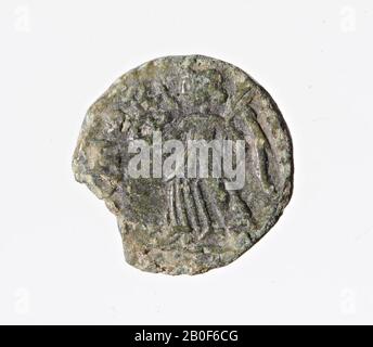 Pays-Bas période romaine, pièce, AES-IV, Arcadius, métal, cuivre, diam., 12 mm, poids, 1,05 gr, roman 388-392, Pays-Bas, Limbourg, Roerdalen, Melick Banque D'Images