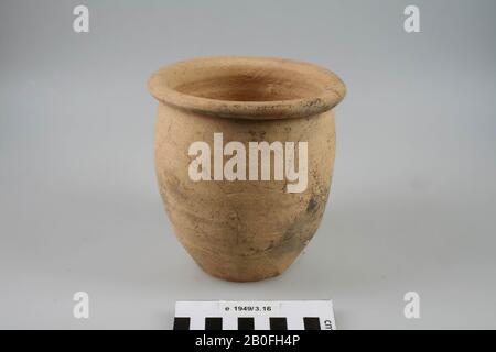 Pays-Bas Moyen âge, oeuf, poterie, Mayen, h, 13,5 cm, diam, 13 cm, vmeb, Pays-Bas, Gueldre, Ermelo, Ermelo Banque D'Images