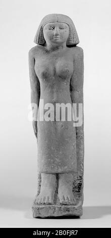 Portrait, femme, anonyme, statue, calcaire, 37 x 9 x 13 cm, ancien Royaume, 5ème Dynasty 2465-2323 BC, Egypte Banque D'Images