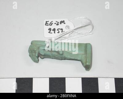 Statue, chnoem, debout, ramskop, amulet, dieu, foi, 3,8 cm, Egypte Banque D'Images