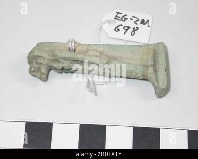 Statue, Chnoem, debout, ramskop, amulet, dieu, foi, 5,3 cm, Egypte Banque D'Images
