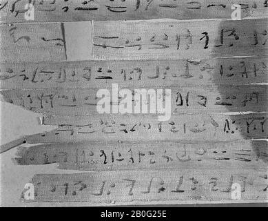 Egypte, livre des morts, lin, 26,5 x 88 cm, taille de verre, période gréco-romaine, Période de Ptolémée, Egypte Banque D'Images