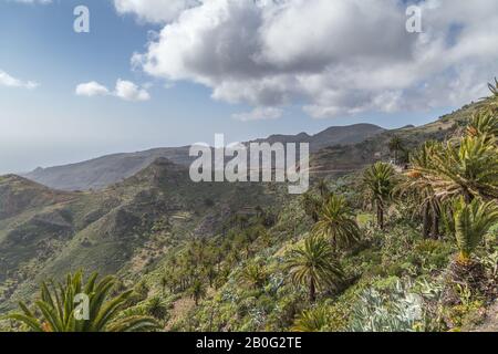 Paysage spectaculaire sur la Gomera, la deuxième plus petite des îles principales de la chaîne des îles Canaries en Espagne Banque D'Images