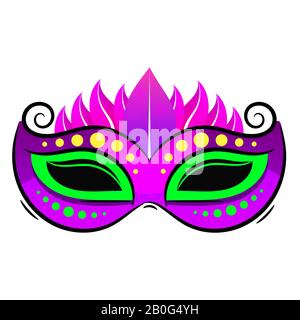Magnifique Masque De Dentelle. Mardi Gras Vector Background Fun Mystery Holidays Illustration de Vecteur