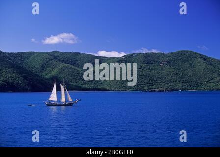 ÎLE VIRGIN DES ETATS-UNIS, ST.JOHNS, FRANCIS BAY, VOILIER Banque D'Images