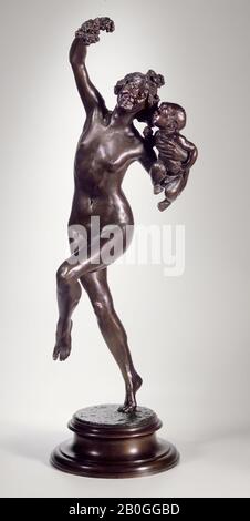 Frederick William MacMonnies, américain, 1863–1937, Bacchante et bébé Faun, 1894, Bronze, 34 1/2 x 10 in. (87,6 x 25,4 cm Banque D'Images