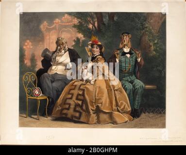 J. Bettannier, français, actif XIXe siècle, Claude Régnier, (français, actif 1840–1866), Aah! Ce gros Francais...il ennuyait beautschtschmoâ, 1840–1905, Chromolithographe sur papier, image: 15 3/8 x 19 1/8 in. (39,1 x 48,5 cm Banque D'Images