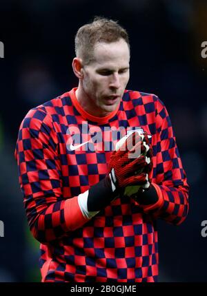 LONDRES, ROYAUME-UNI. 19 février lors de la Ligue des Champions Round 16 entre Tottenham Hotspur et RB Leipzig au stade Tottenham Hotspur, Londres, En Banque D'Images