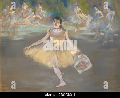 Imitateur de Hilaire-Germain-Edgar Degas, français, 1834–1917, Dancer avec un Bouquet, Avant 1923, Pastel sur du papier à pâte de bois de girofle préparé, 20 3/16 x 25 15/16 po. (51,2 x 65,9 cm Banque D'Images