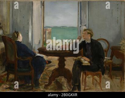 Édouard Manet, français, 1832–1883, intérieur à Arcachon, 1871, huile sur toile, 15 7/16 x 21 1/4 in. (39,2 x 54 cm Banque D'Images