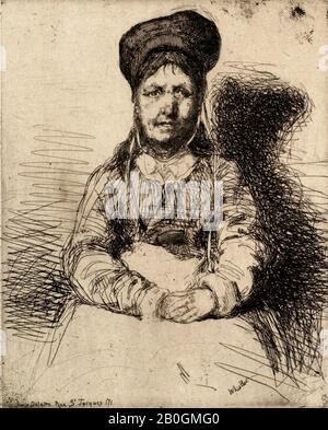 James McNeill Whistler, américain, 1834–1903, actif en Angleterre et en France, la Rétameuse, 1858, gravure sur papier, Total : 4 5/16 x 3 1/2 po. (11 x 8,9 cm Banque D'Images