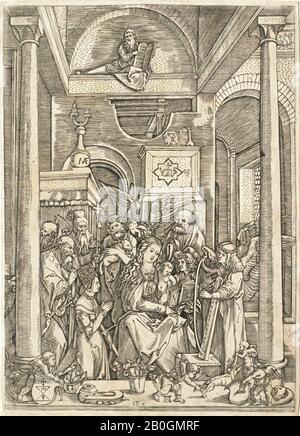 Marcantonio Raimondi, italien, 1470/1482–1527/1534, Après Albrecht Dürer, (allemand, 1471–1528), La Glorification de la Vierge, 1514, Gravure sur papier, bordure : 11 7/8 x 8 9/16 po. (30,2 x 21,7 cm Banque D'Images