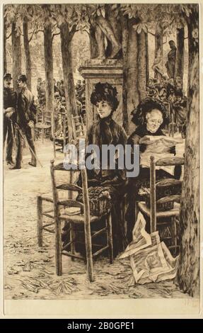 James Jacques Joseph Tissot, français, 1836–1902, Sans Dowry, 1885, Etching et point sec sur papier crème, plaque : 15 3/4 x 9 15/16 po. (40 x 25,2 cm Banque D'Images