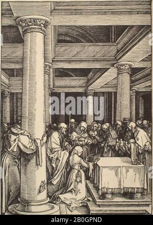 Albrecht Dürer, allemand, 1471–1528, la vie de la Vierge : la Présentation dans le Temple, 1505, Woodcut sur papier, bordure : 11 11/16 x 8 3/8 po. (29,7 x 21,2 cm Banque D'Images