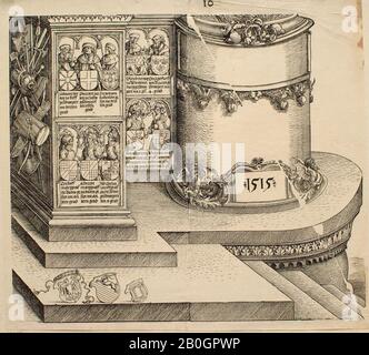 Albrecht Dürer, allemand, 1471–1528, l'Arche de Triumphal de Maximilian I : détail 10, 1515–1517, feuille de bois sur papier, bordure : 19 3/8 x 21 po. (49,2 x 53,3 cm Banque D'Images