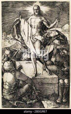 Albrecht Dürer, allemand, 1471–1528, la Passion : la Résurrection, 1512, Gravure sur papier, image : 4 9/16 x 2 13/16 po. (11,6 x 7,2 cm Banque D'Images