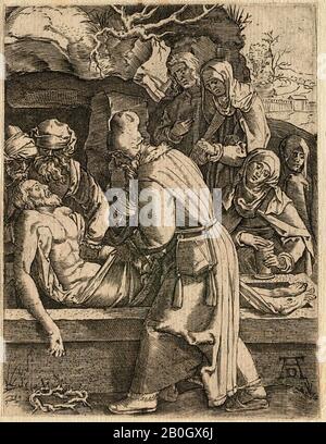 Inconnu, Après Albrecht Dürer, (allemand, 1471–1528), La petite Passion : la Deposition, fin du XVIe siècle, Gravure sur papier posé, image : 5 x 3 13/16 po. (12,7 x 9,7 cm Banque D'Images